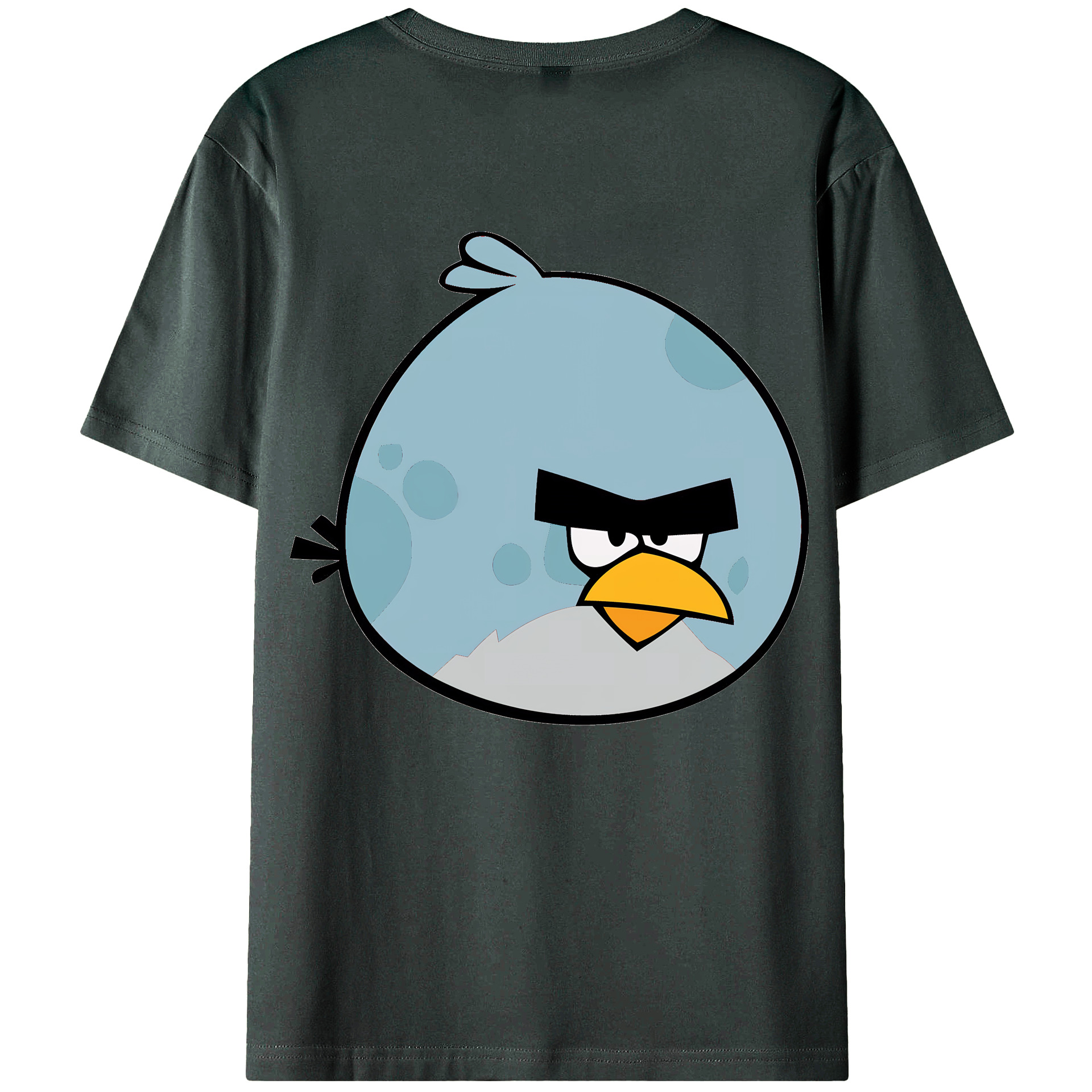 （画像用） Angry Birds アングリーバード 綿100％ メンズ半袖Tシャツ（バックプリント） 通気性